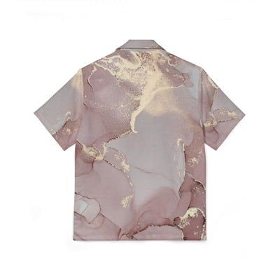 Gray/Pink Hawaiian Camp Shirt (AOP)