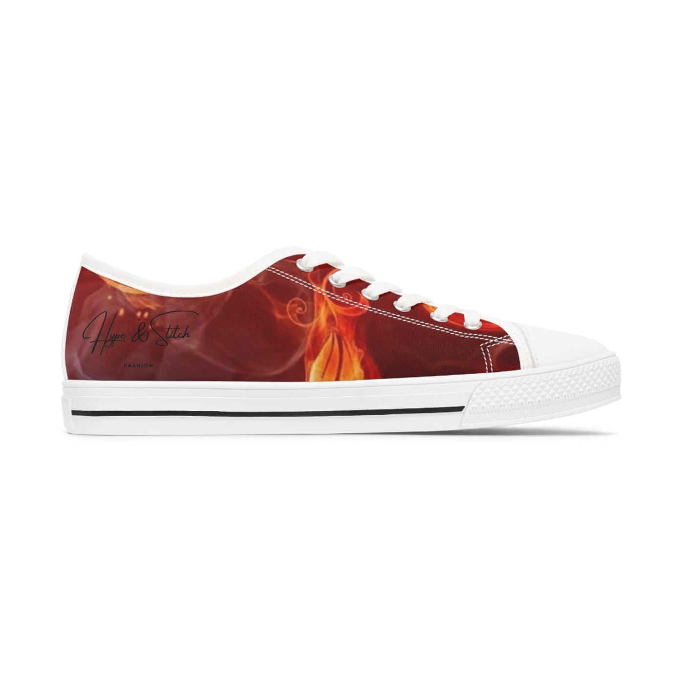 Red/Orange Women's Low Top Sneakers