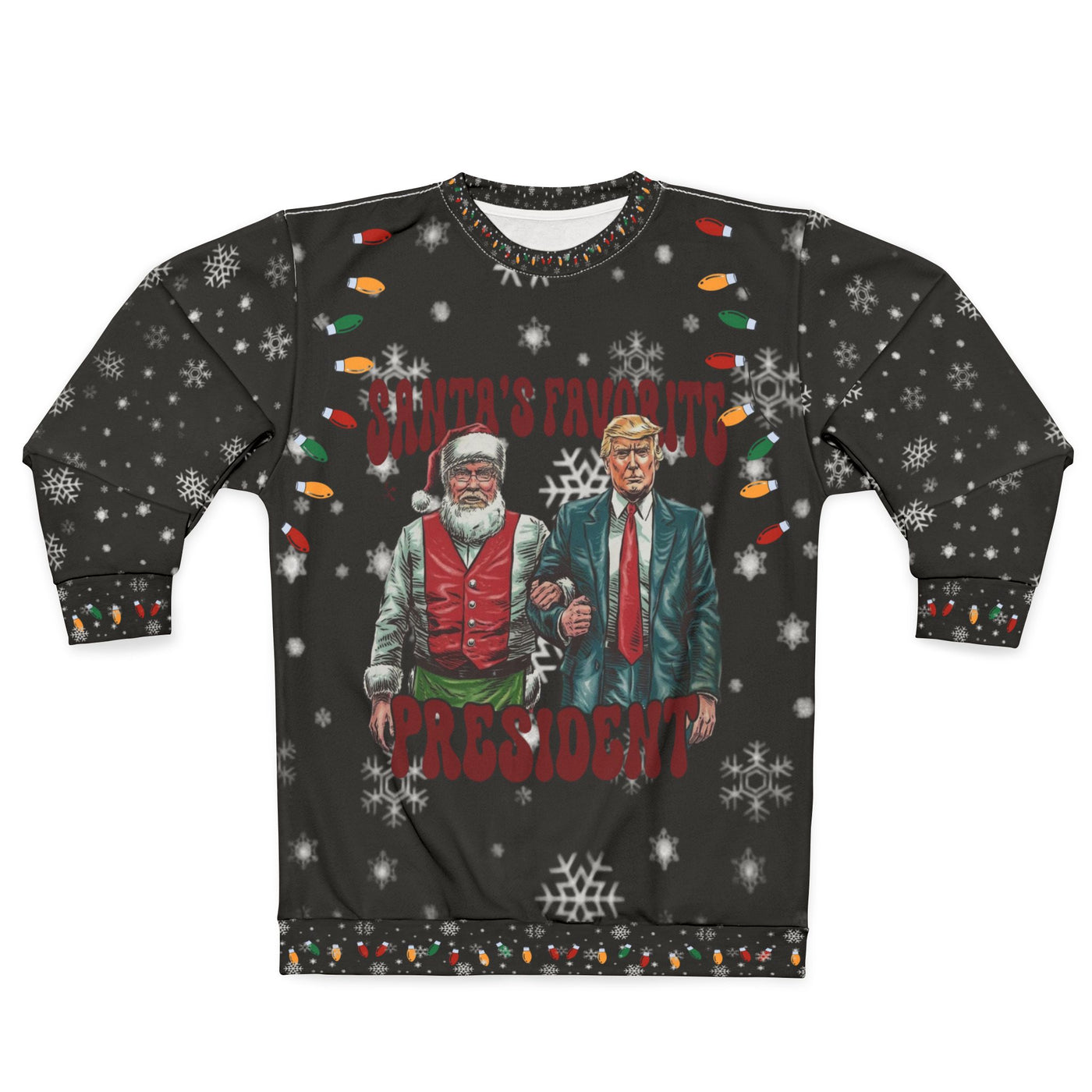 Santa's Favorite President Unisex Sweatshirt (AOP)