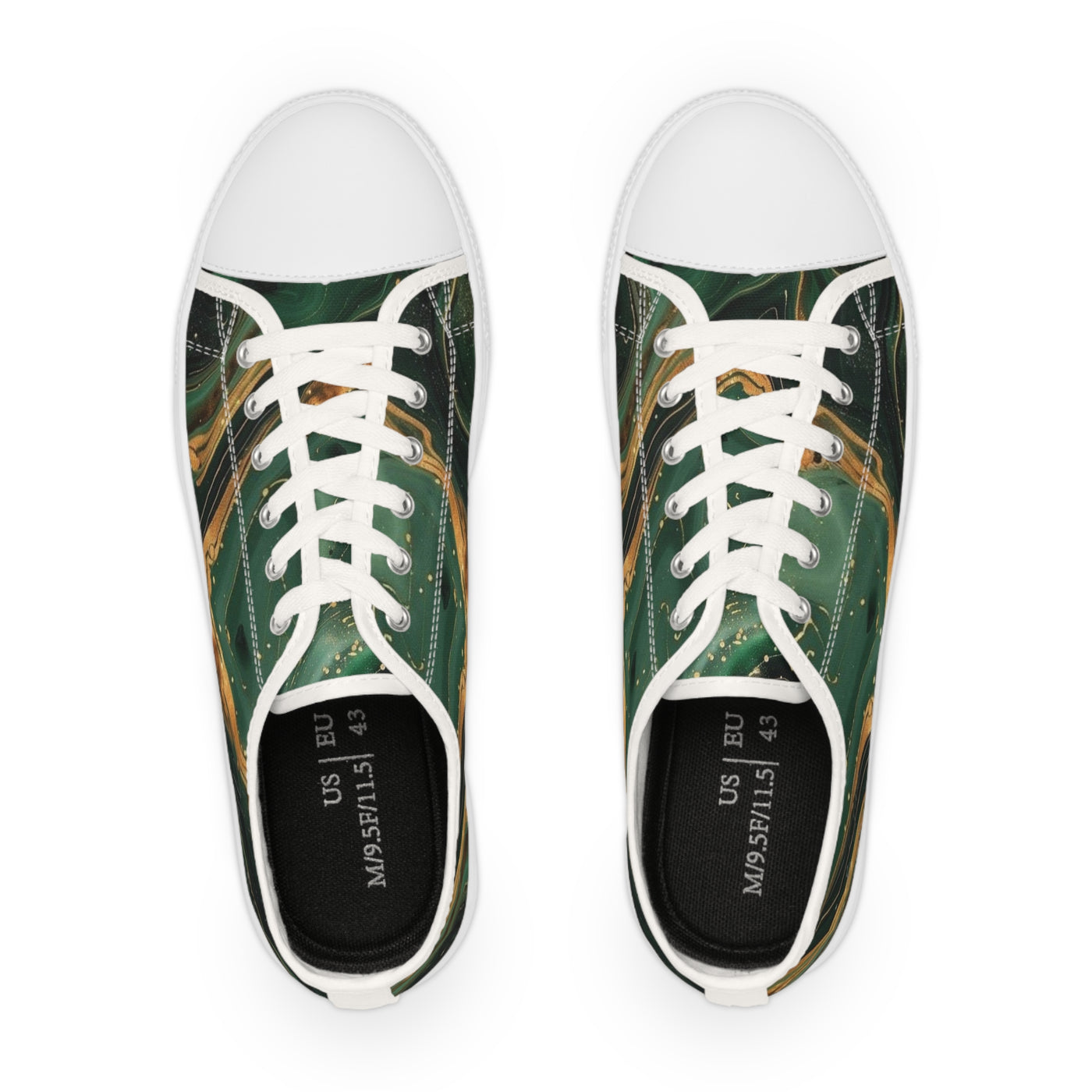 Green Men's Low Top Sneakers