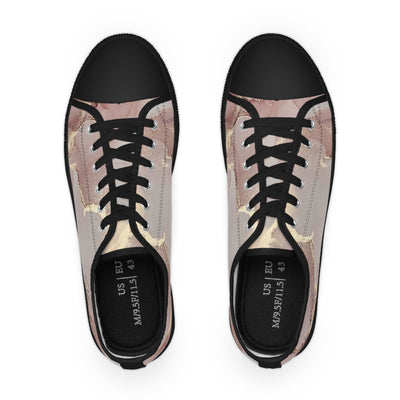 Pink/Grey Men's Low Top Sneakers