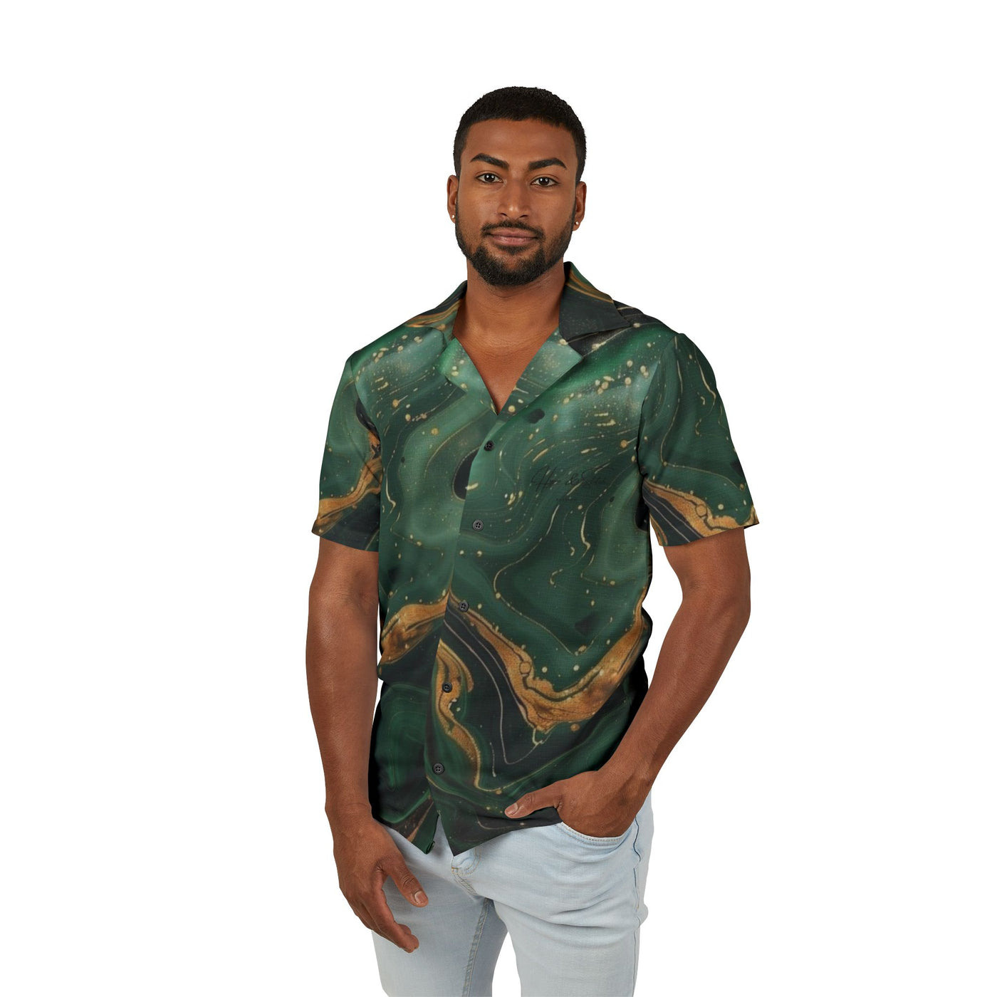 Green Hawaiian Camp Shirt (AOP)