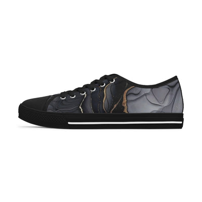 Gray/black Women's Low Top Sneakers