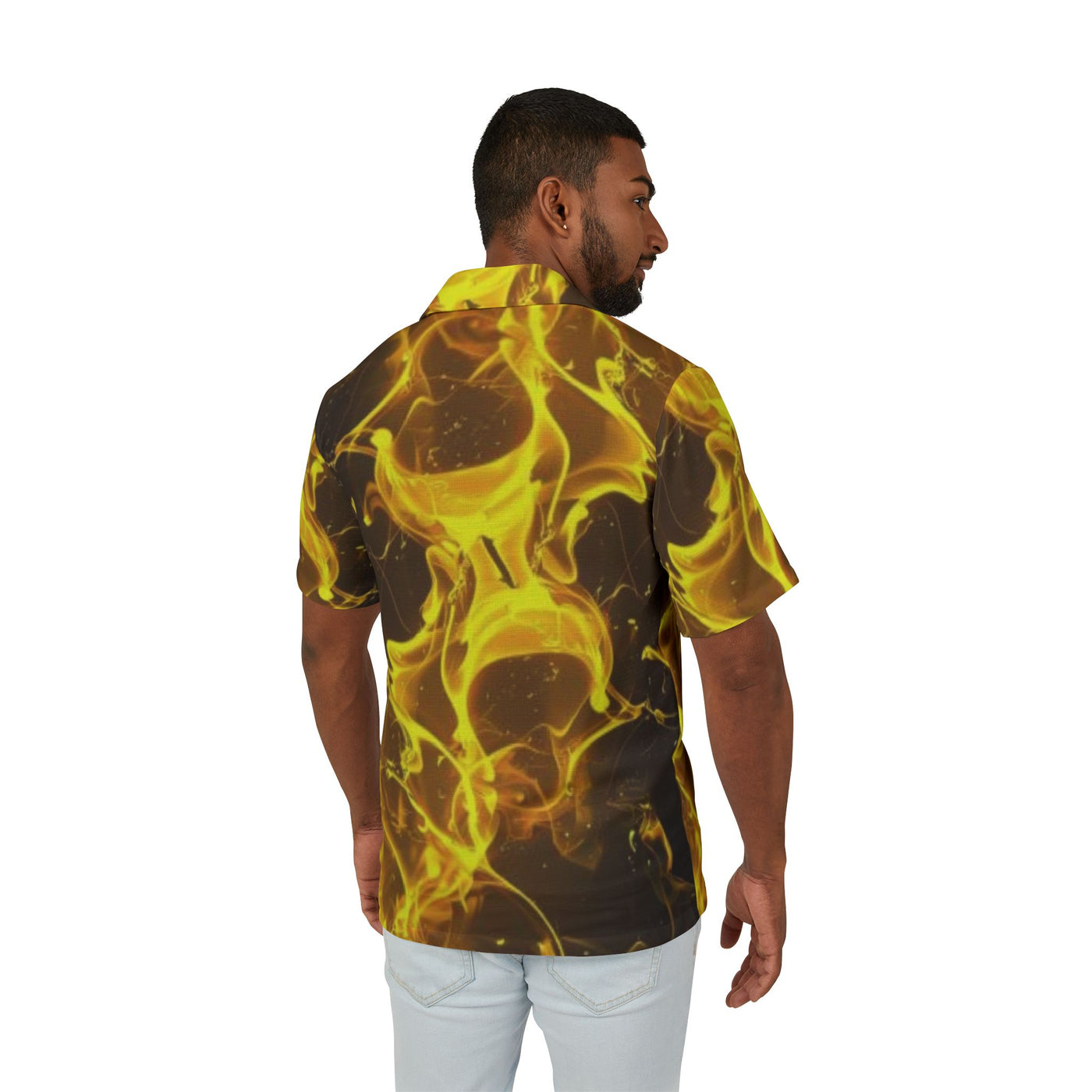 Yellow Hawaiian Camp Shirt (AOP)