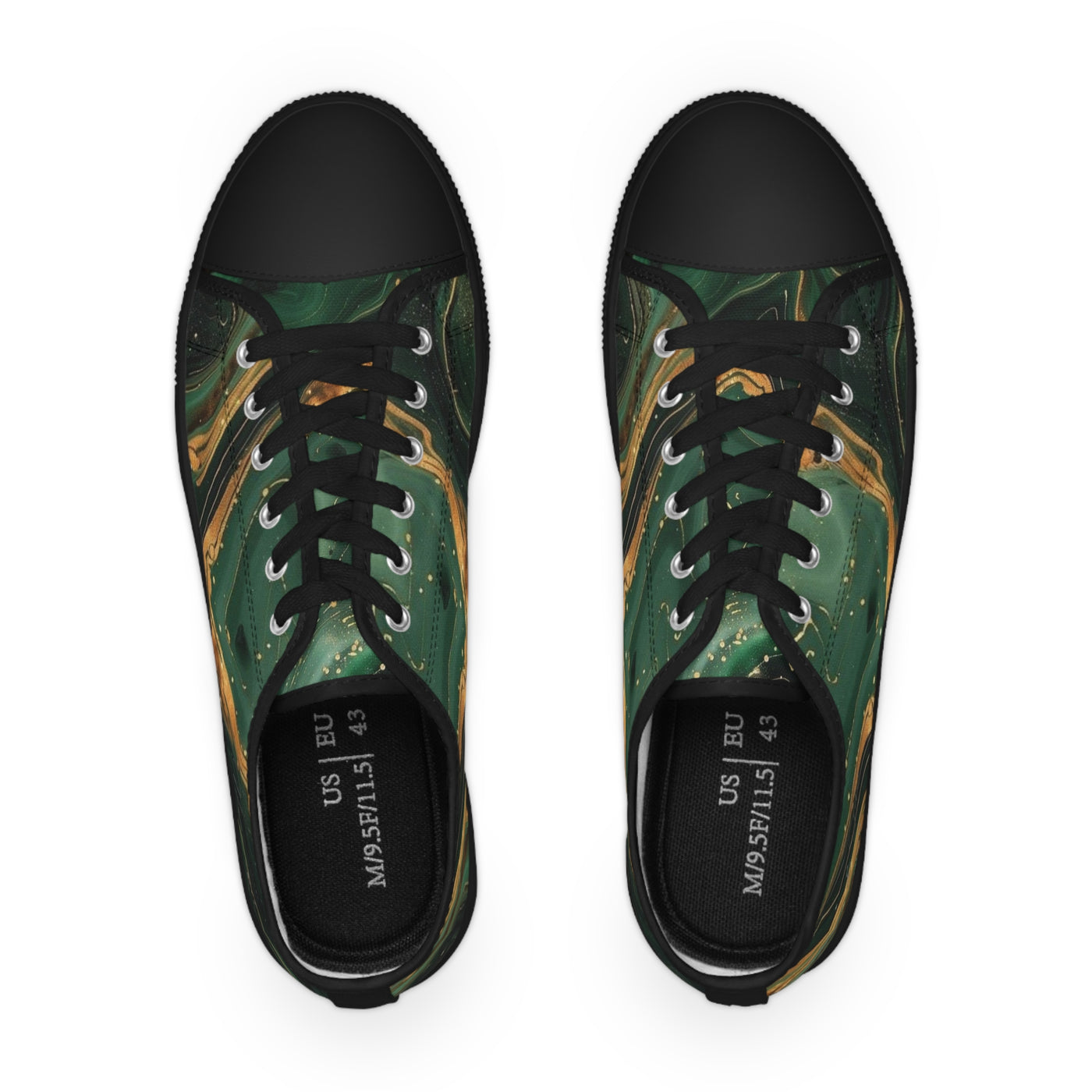 Green Men's Low Top Sneakers